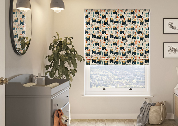 Bear Necessities, Spruce - Roman Blind - Image 3